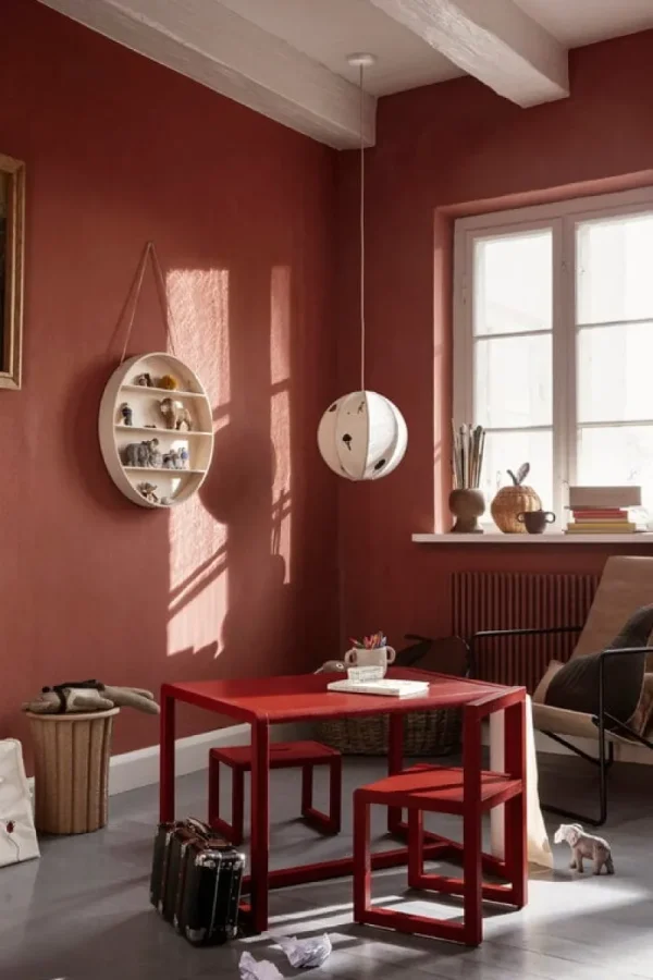 Kinder ferm LIVING Möbel Für Das Kinderzimmer^Little Architect Stuhl, Mohnrot