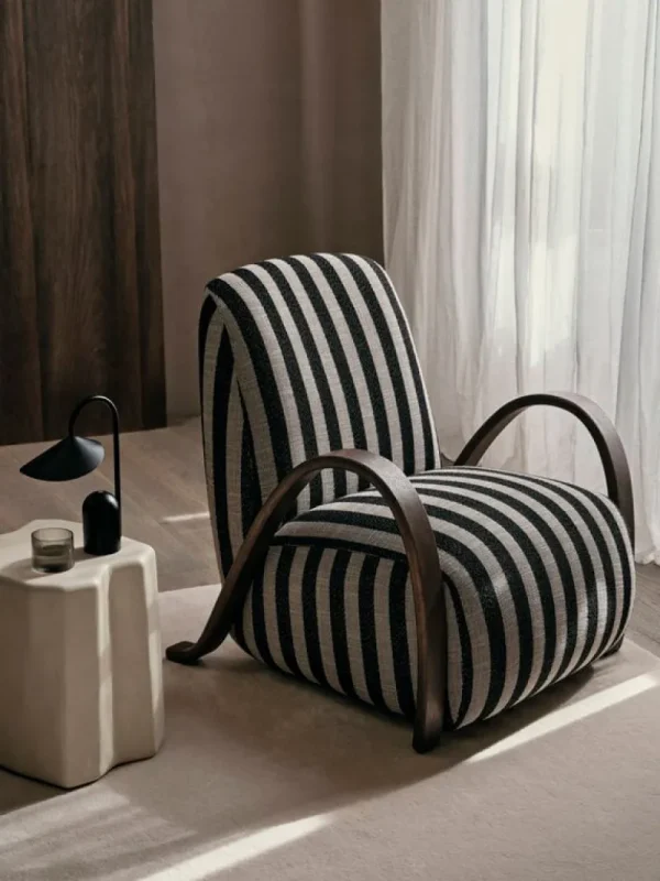 Hem Sitzgelegenheiten-ferm LIVING Loungesessel Buur, Louisiana Sand - schwarz
