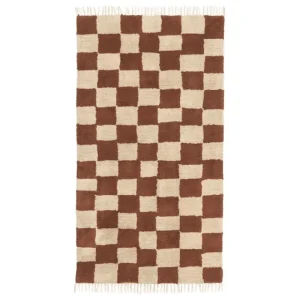 Kinder ferm LIVING Textilien Für Kinder | Teppiche Und Läufer^Mara Teppich, waschbar, 150 x 80 cm, Rostbraun - Sandbeige