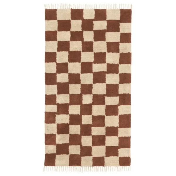 Kinder ferm LIVING Textilien Für Kinder | Teppiche Und Läufer^Mara Teppich, waschbar, 150 x 80 cm, Rostbraun - Sandbeige