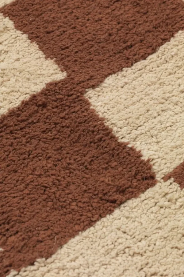 Kinder ferm LIVING Textilien Für Kinder | Teppiche Und Läufer^Mara Teppich, waschbar, 150 x 80 cm, Rostbraun - Sandbeige