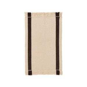 ferm LIVING Teppiche Und Läufer^Matte Calm Kelim, 50 x 70 cm, Naturweiß - Kaffee