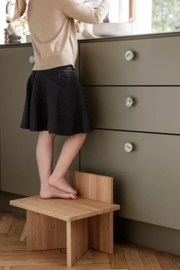 ferm LIVING Tische | Sitzgelegenheiten-Oblique Hocker, Eiche