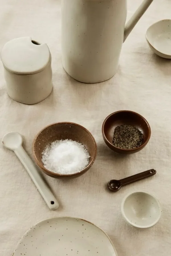ferm LIVING Küchenutensilien^Petite Salzset, Schokoladenbraun