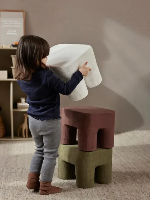 Kinder ferm LIVING Möbel Für Das Kinderzimmer | Kinderzimmereinrichtung^Podo Hocker, Khakigrün