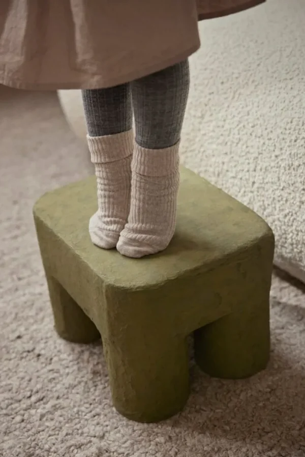 Kinder ferm LIVING Möbel Für Das Kinderzimmer | Kinderzimmereinrichtung^Podo Hocker, Khakigrün