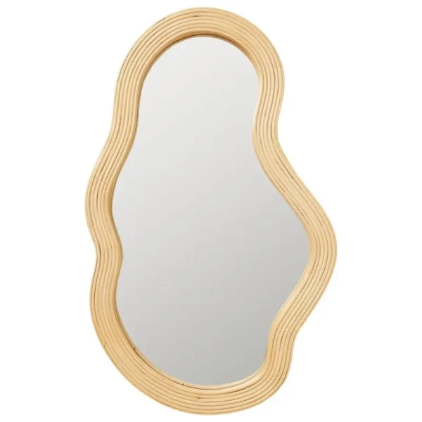 Miniforms Spiegel-ferm LIVING Pond Spiegel, mittel, Natur-Rattan