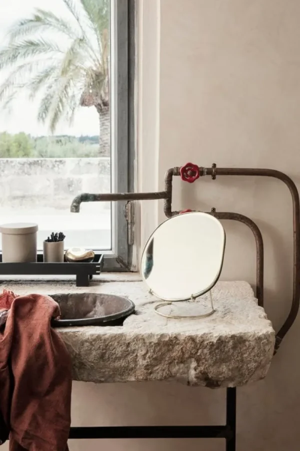 Montana Furniture Spiegel-ferm LIVING Pond Tischspiegel, Messing