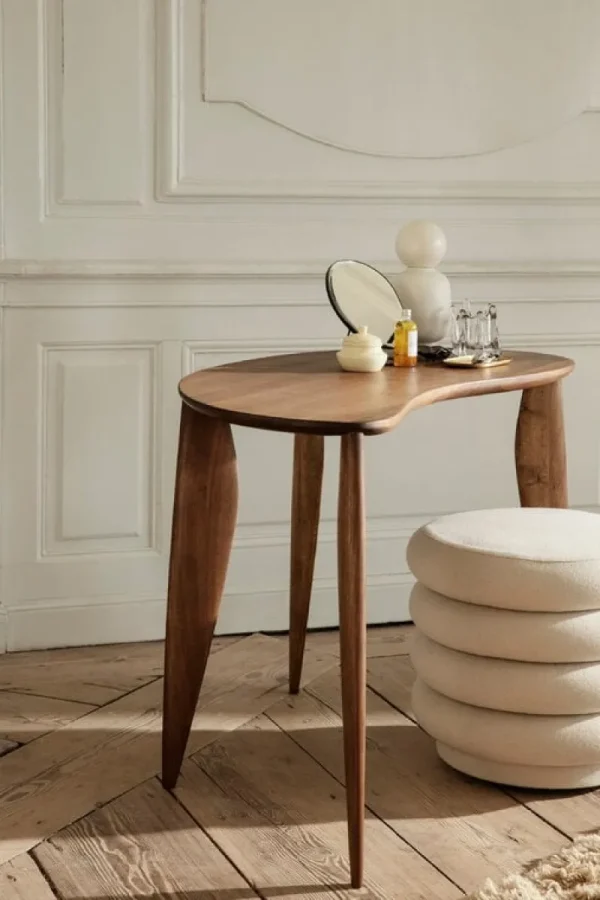 Miniforms Spiegel-ferm LIVING Pond Tischspiegel, Chrom dunkel