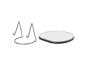 Miniforms Spiegel-ferm LIVING Pond Tischspiegel, Chrom dunkel