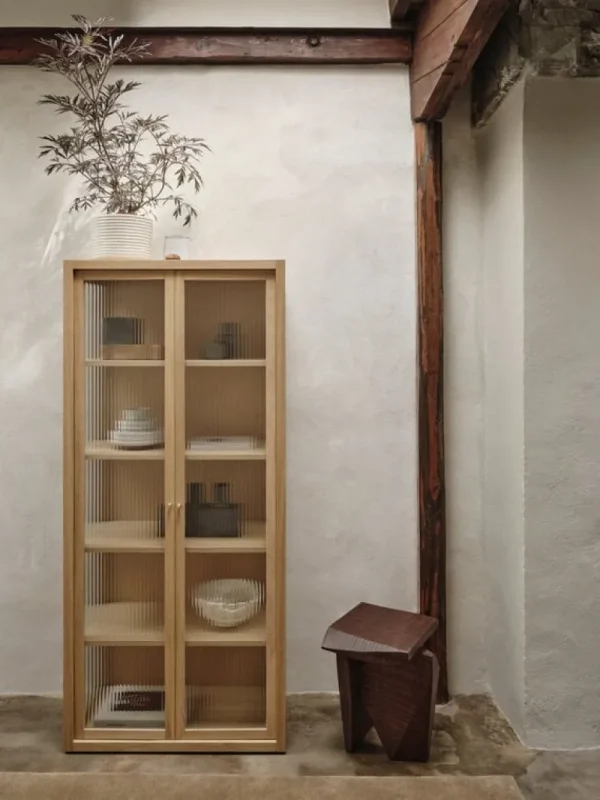 Woud Aufbewahrungsmöbel-ferm LIVING Reed Vitrine, Eiche natur