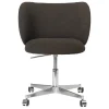 ferm LIVING Bürostühle | Sitzgelegenheiten^Rico Esszimmerstuhl mit Rollen, dunkelbraun Soft Bouclé
