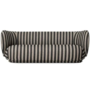 New Works Sofas Und Liegen-ferm LIVING Rico 3-Sitzer-Sofa, Sandbeige - Schwarz, Louisiana