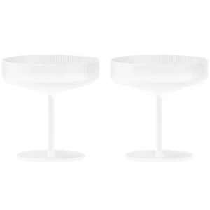 ferm LIVING Gläser Und Tassen | Küchenutensilien^Ripple Champagnergläser, 2 Stück, satiniert