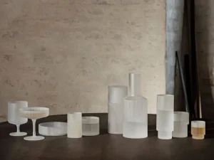 ferm LIVING Gläser Und Tassen^Ripple Longdrinkgläser, 4 Stück, satiniert