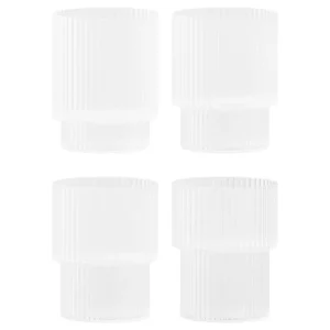 ferm LIVING Gläser Und Tassen^Ripple Trinkgläser, 4 Stück, satiniert