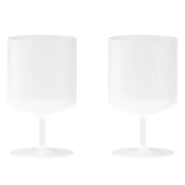 ferm LIVING Gläser Und Tassen | Küchenutensilien^Ripple Weingläser, 2 Stück, satiniert