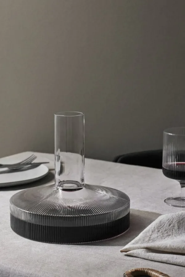 ferm LIVING Karaffen Und Krüge | Küchenutensilien^Ripple Weinkaraffe, 1,1 l, klar