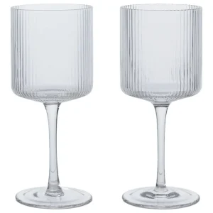 ferm LIVING Gläser Und Tassen | Küchenutensilien^Ripple Weißweingläser, 2er-Set, klar