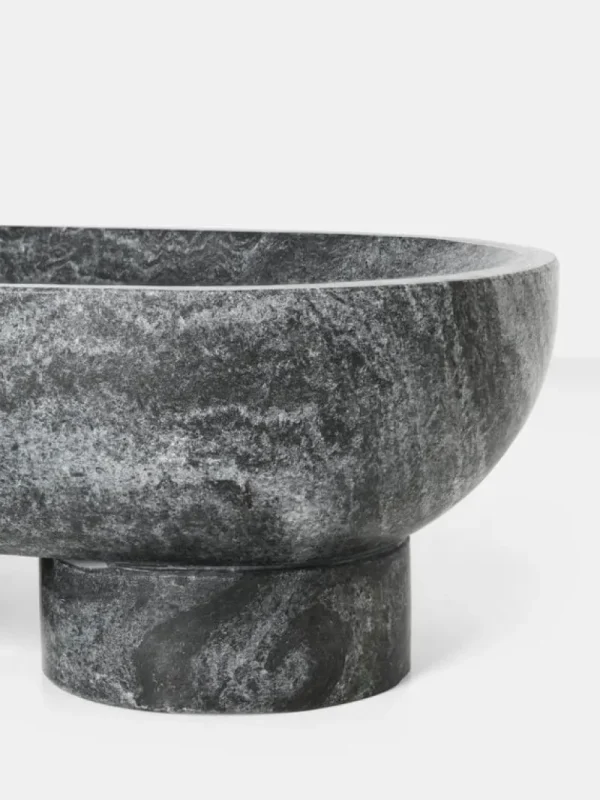 ferm LIVING Dekorationsgegenstände^Schale Alza, schwarzer Marmor