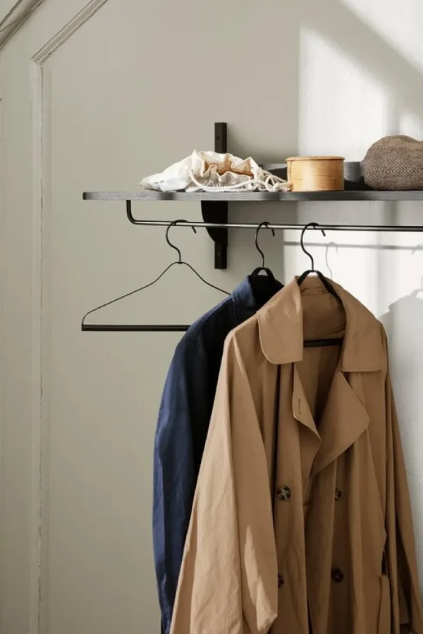 Lundia Regale-ferm LIVING Sector Hängeregal, schwarze Esche - schwarzes Messing