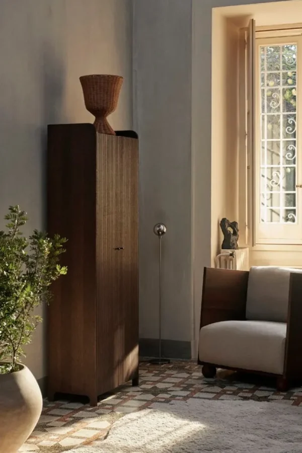 Audo Copenhagen Aufbewahrungsmöbel-ferm LIVING Sill Schrank, hoch, Eiche dunkel gebeizt