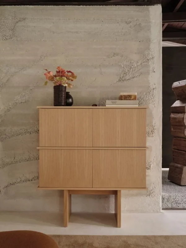 Audo Copenhagen Aufbewahrungsmöbel-ferm LIVING Stilt Sideboard, doppelt, Eiche natur