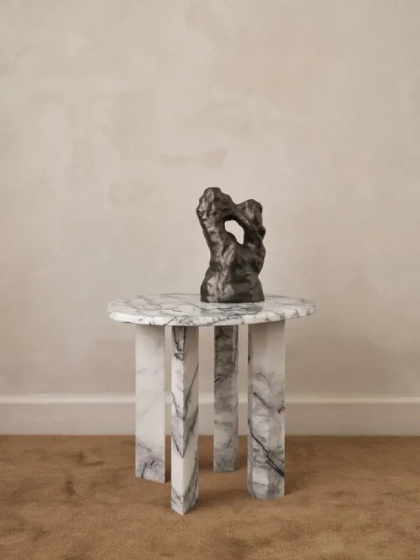 Vitra Tische-ferm LIVING Taula Beistelltisch, weiß - Holzkohle