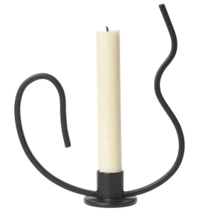 Nedre Foss Kerzen Und Kerzenhalter-ferm LIVING Valse Kerzenhalter, niedrig, schwarz