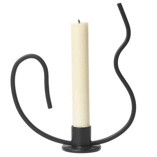 Nedre Foss Kerzen Und Kerzenhalter-ferm LIVING Valse Kerzenhalter, niedrig, schwarz
