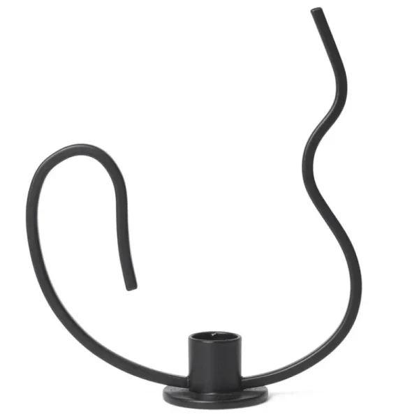 Nedre Foss Kerzen Und Kerzenhalter-ferm LIVING Valse Kerzenhalter, niedrig, schwarz
