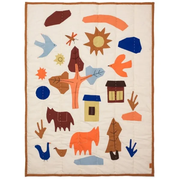 Kinder ferm LIVING Textilien Für Kinder | Kinderzimmereinrichtung^Village Steppdecke, 80 x 110 cm, mehrfarbig