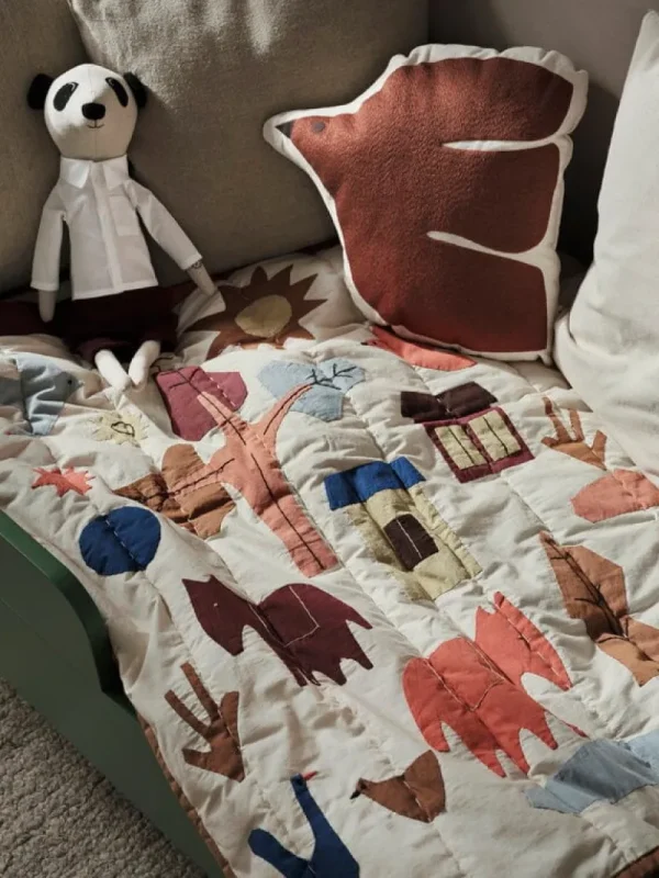 Kinder ferm LIVING Textilien Für Kinder | Kinderzimmereinrichtung^Village Steppdecke, 80 x 110 cm, mehrfarbig