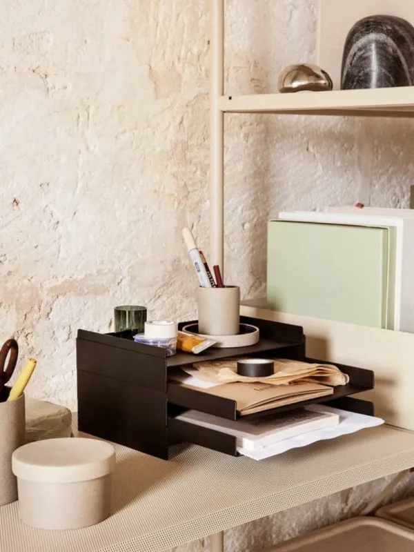 ferm LIVING Aufbewahrungsbehälter | Aufbewahrungsbehälter^2x2 Organizer, schwarz