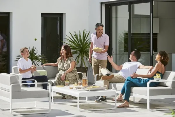 Fermob Terrassenmöbel | Tische^Bellevie niedriger Tisch, Gewittergrau