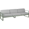 Fermob Terrassenmöbel^Bellevie 3-Sitzer-Sofa, Kaktusgrün – Flanellgrau