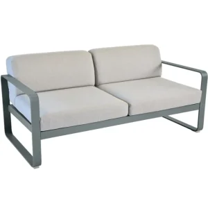 Fermob Terrassenmöbel^Bellevie 2-Sitzer-Sofa, Storm Grey – Flanellgrau
