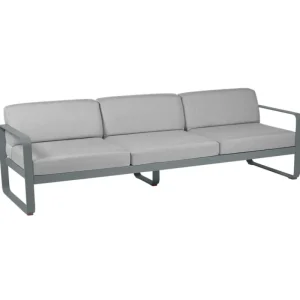 Fermob Terrassenmöbel^Bellevie 3-Sitzer-Sofa, Storm Grey – Flanellgrau