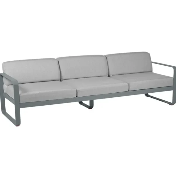 Fermob Terrassenmöbel^Bellevie 3-Sitzer-Sofa, Storm Grey – Flanellgrau