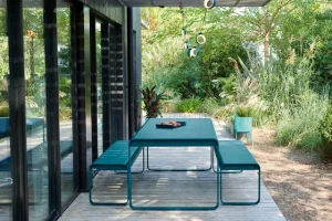 Fermob Terrassenmöbel^Bellevie Tisch, 196 x 90 cm, Acapulcoblau