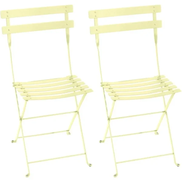 Fermob Terrassenmöbel^Bistro Metallstuhl, 2 Stück, frosted lemon