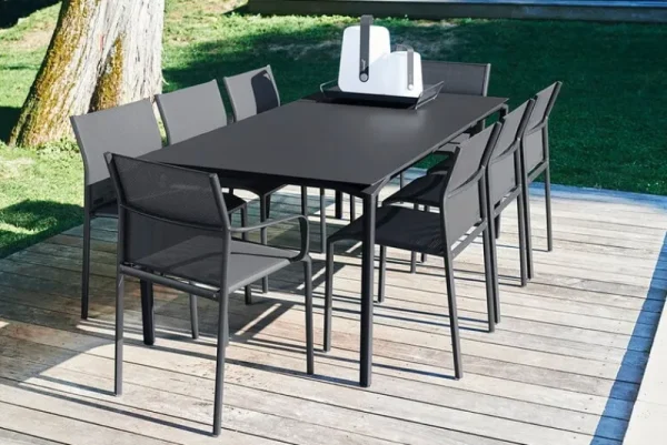 Fermob Terrassenmöbel^Calvie Tisch, 195 x 95 cm, Lakritzschwarz