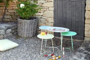 Fermob Terrassenmöbel | Tische^Cocotte niedriger Tisch, Acapulcoblau