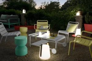 Fermob Terrassenmöbel^Luxembourg Sessel, niedrig, Acapulcoblau