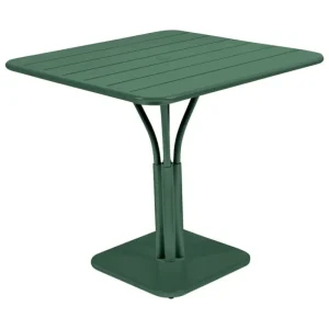 Fermob Terrassenmöbel^Luxembourg Tisch, 80 x 80 cm, mit Sockel, Zederngrün