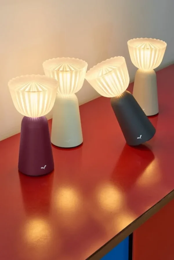 Pedestal Tischlampen | Tragbare Lampen-Fermob Swiing tragbare Tischleuchte, 20 cm, Eisminze