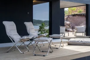 Fiam Terrassenmöbel^Chico Soft Outdoor Fußhocker, Aluminium - Beige