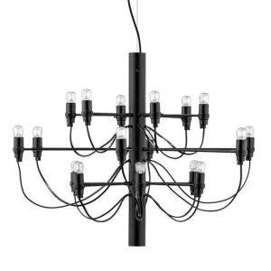 Fritz Hansen Deckenleuchten-Flos 2097/18 Kronleuchter, schwarz