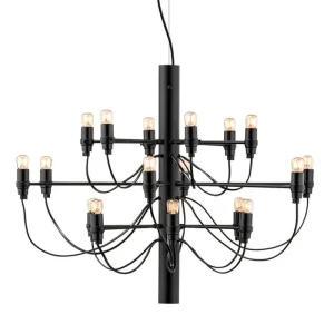 Fritz Hansen Deckenleuchten-Flos 2097/18 Kronleuchter, schwarz