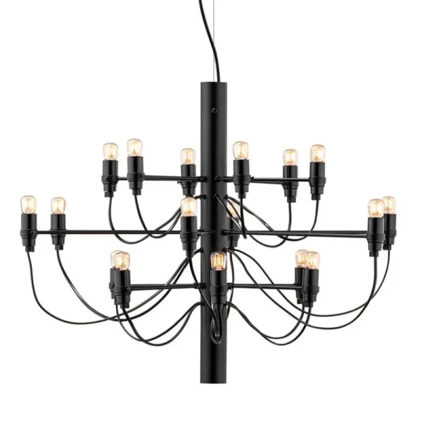 Fritz Hansen Deckenleuchten-Flos 2097/18 Kronleuchter, schwarz